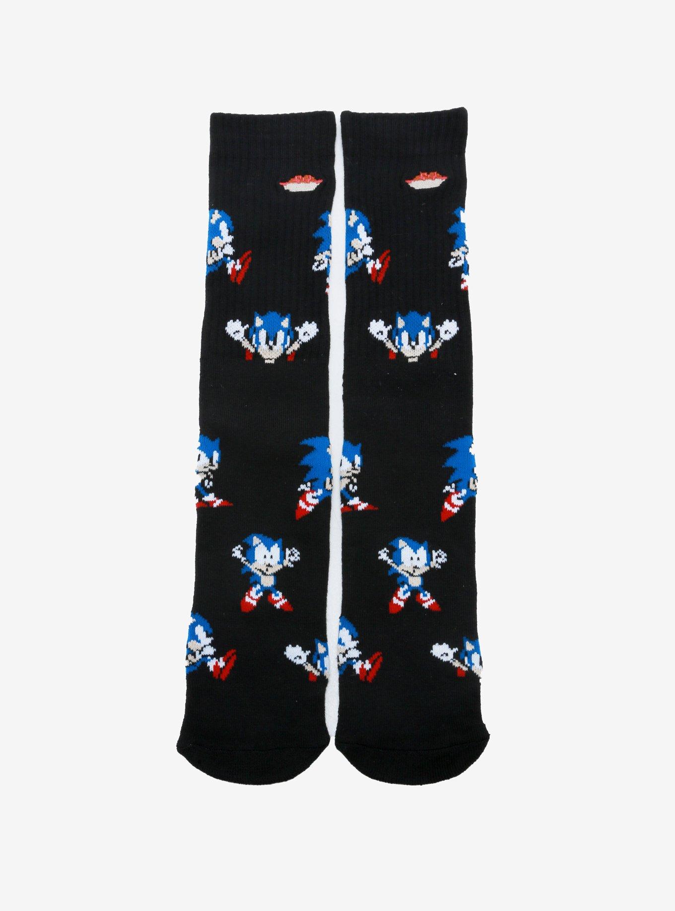 Sonic the Hedgehog Allover Print Crew Socks, , alternate
