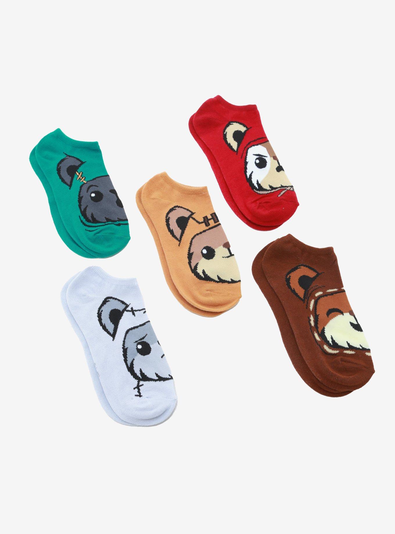 Star Wars Ewok Face Ankle Sock Set, , alternate