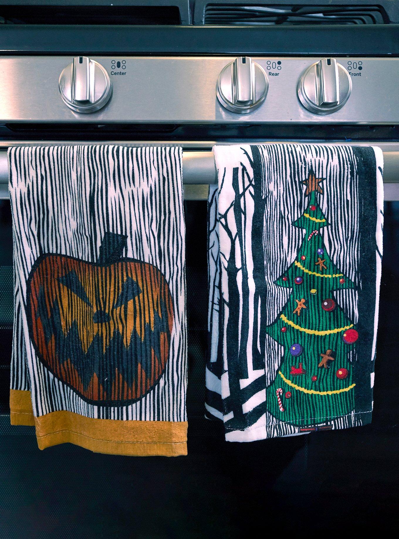 The Nightmare Before Christmas Christmas & Halloween Tree Kitchen Towel Set, , alternate