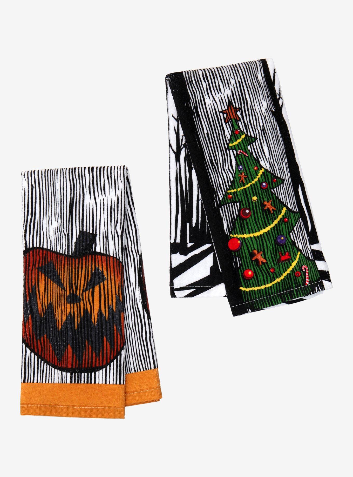 The Nightmare Before Christmas Christmas & Halloween Tree Kitchen Towel Set, , alternate