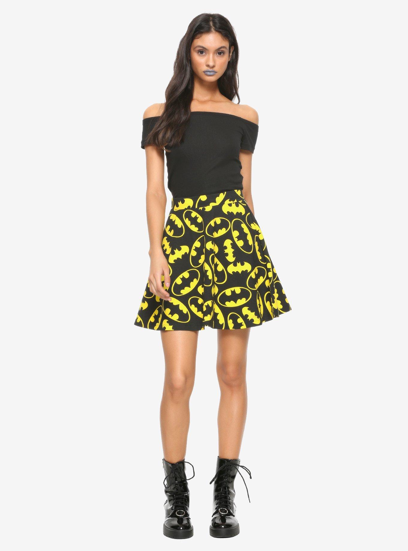 DC Comics Batman Skater Skirt, YELLOW, alternate