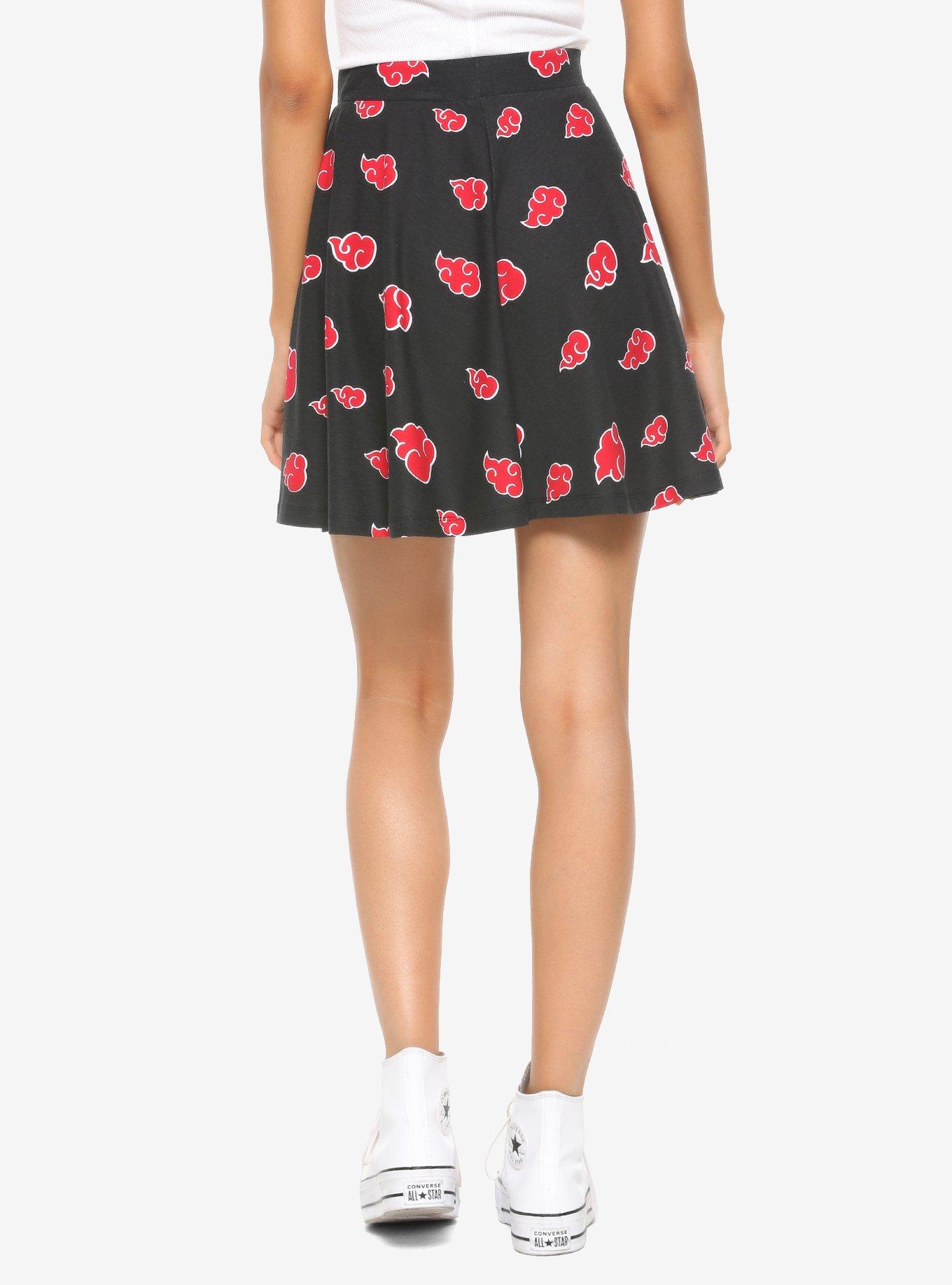 Naruto Shippuden Akatsuki Skater Skirt, RED, alternate