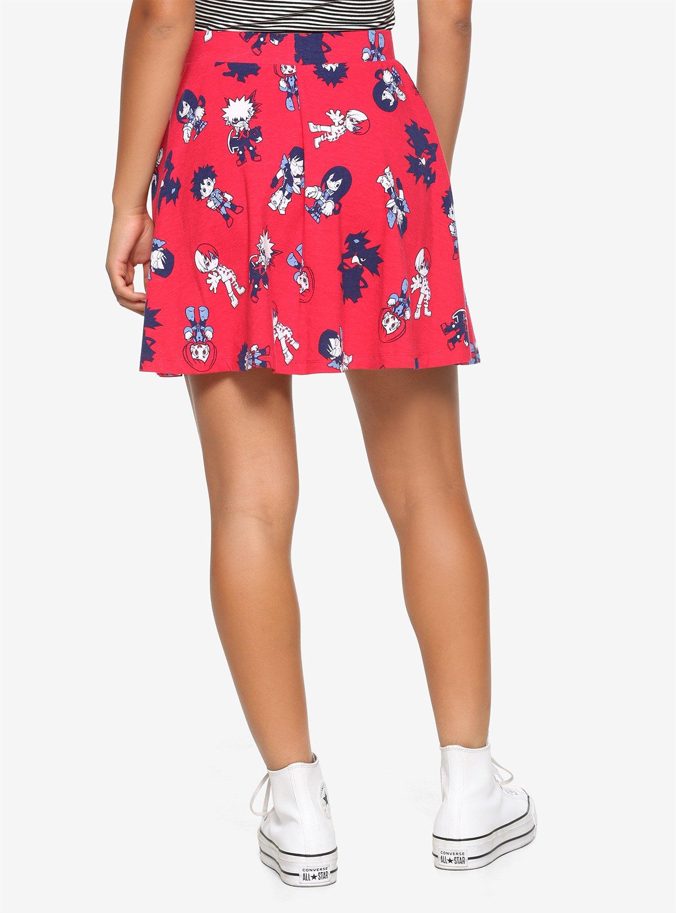 My Hero Academia Chibi Characters Skater Skirt, MULTI, alternate