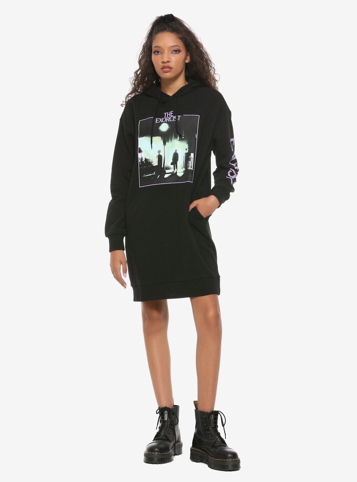 The Exorcist Hoodie Dress, BLACK, alternate