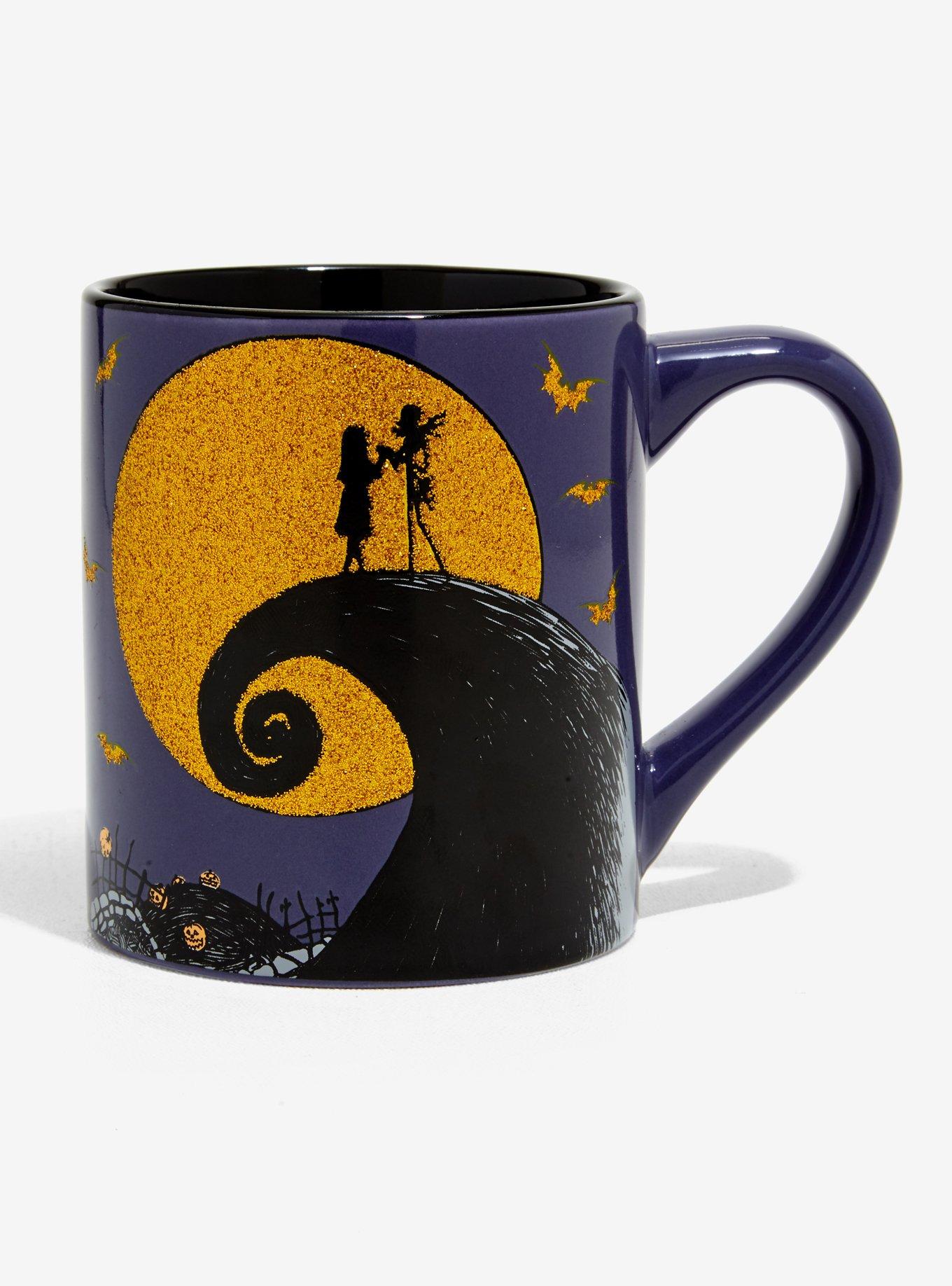 The Nightmare Before Christmas Jack & Sally Glitter Mug, , alternate