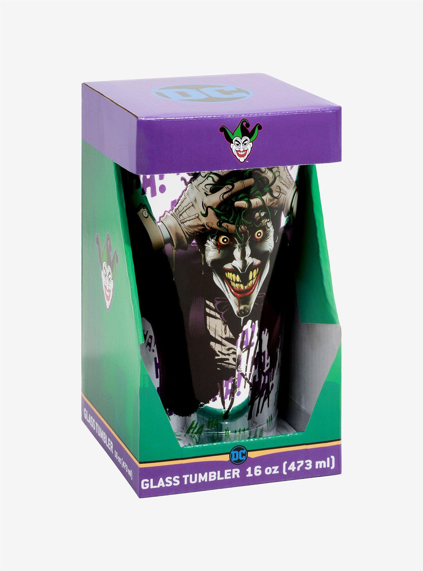 DC Comics The Joker Electroplated Glass Tumbler, , alternate