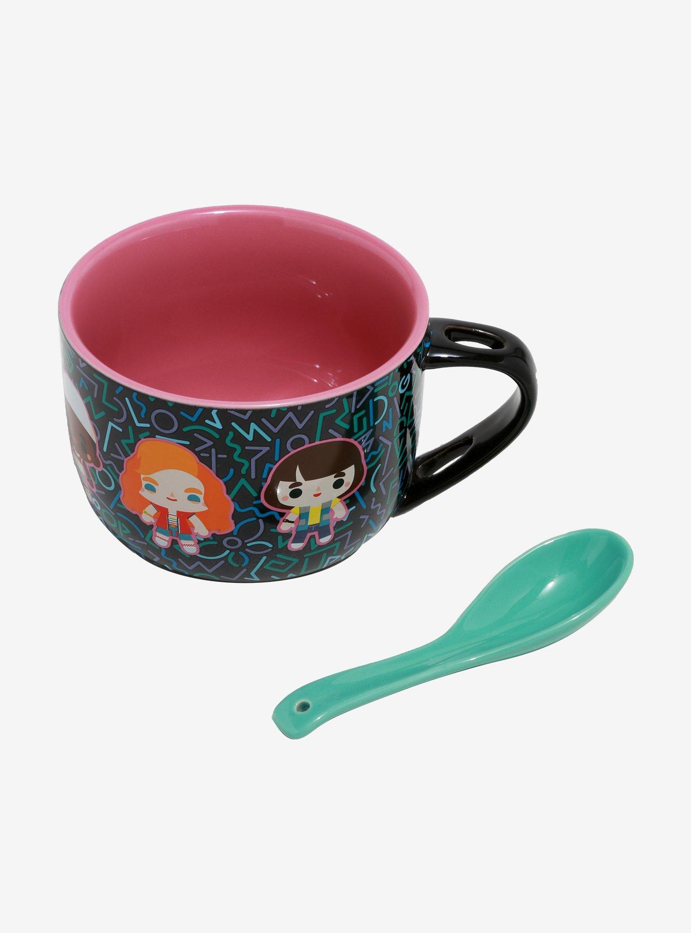 Stranger Things Chibi Neon Soup Mug & Spoon, , alternate