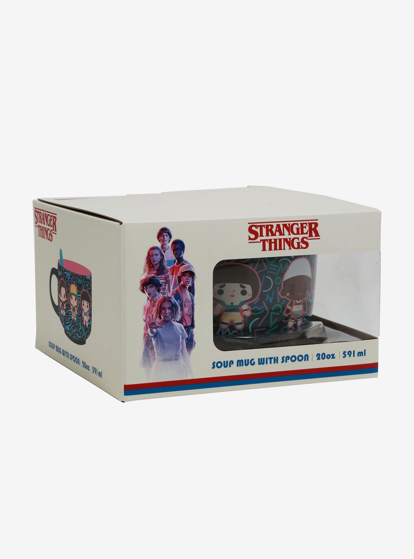 Stranger Things Chibi Neon Soup Mug & Spoon, , alternate