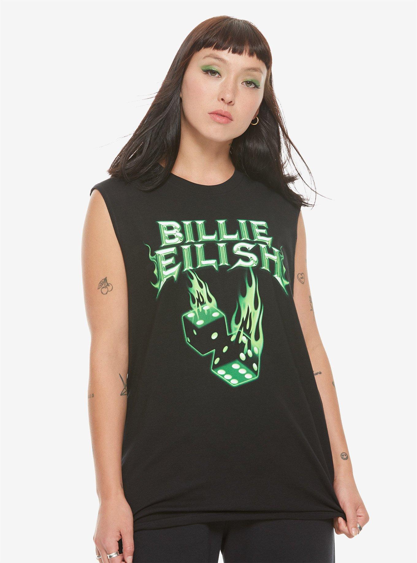 Billie Eilish Green Dice Muscle Top, , alternate