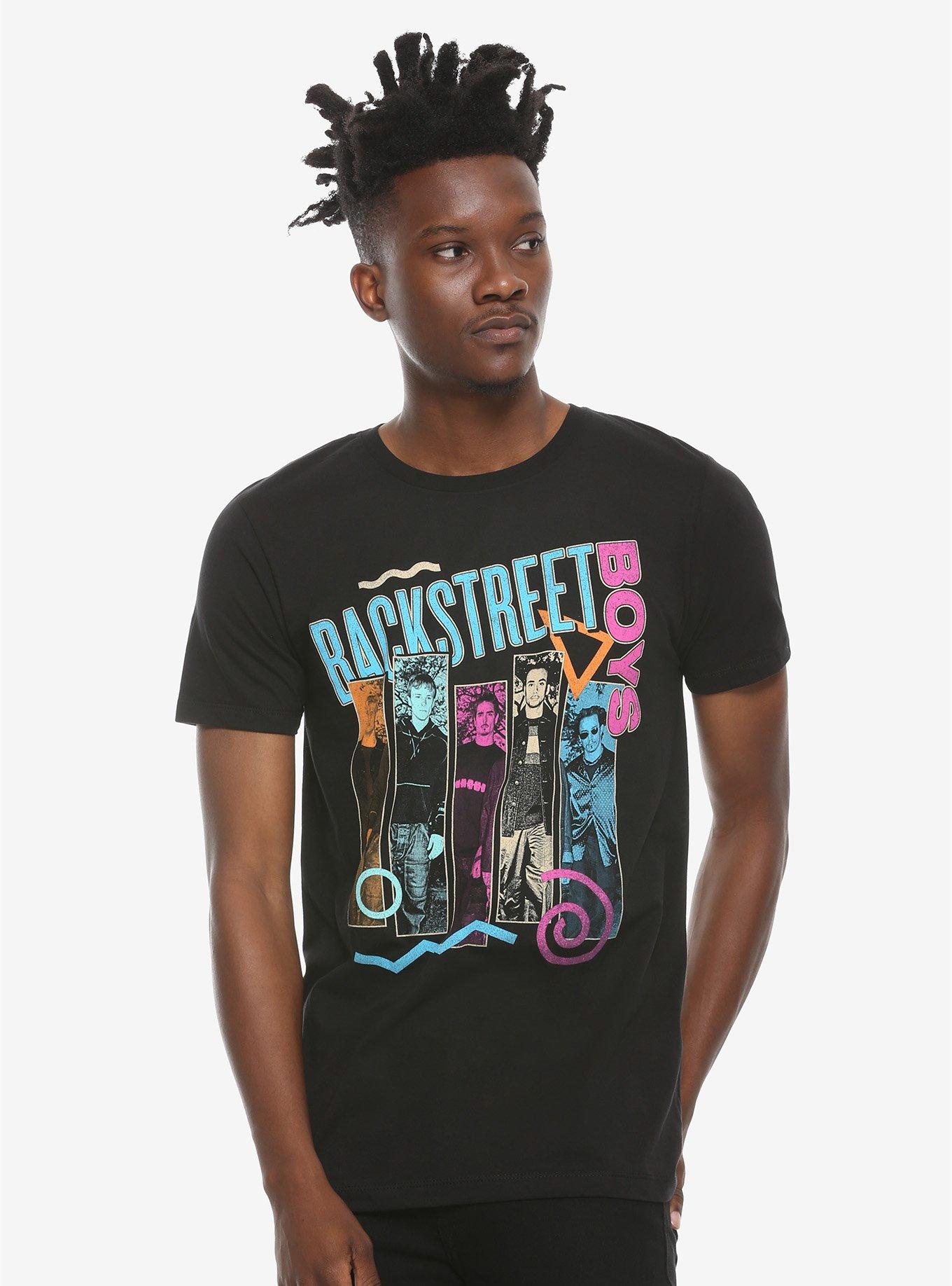 Backstreet Boys 90s Bar Photos T-Shirt, BLACK, alternate