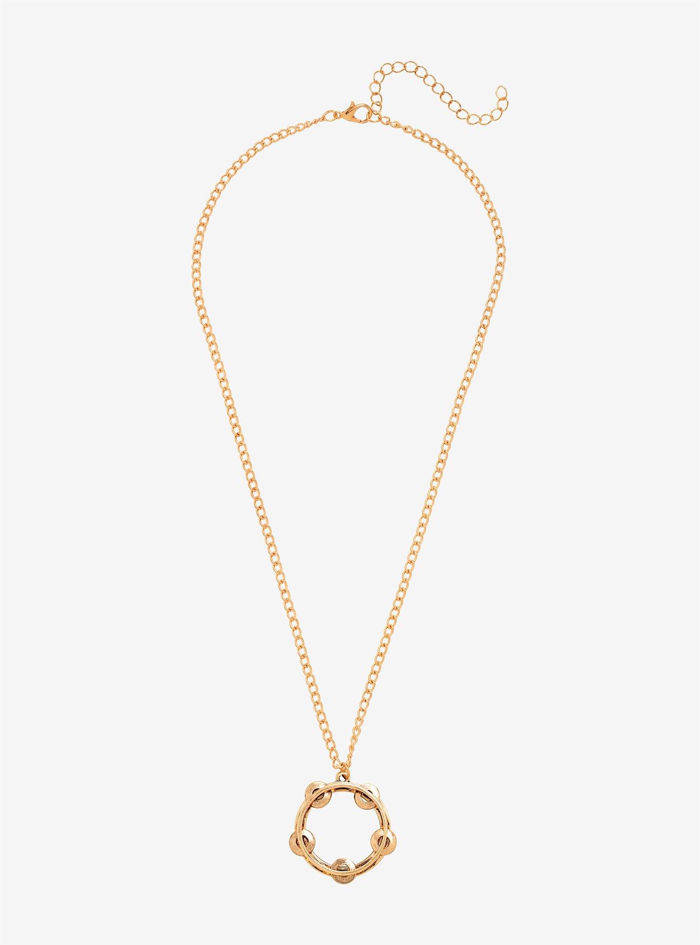 Mini Tambourine Necklace, , alternate