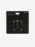 Game of Thrones I Drink and I Know Things Enamel Pin - BoxLunch Exclusive, , alternate