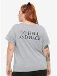 Supernatural Winchester Brothers Twist-Front Girls T-Shirt Plus Size, BLACK, alternate