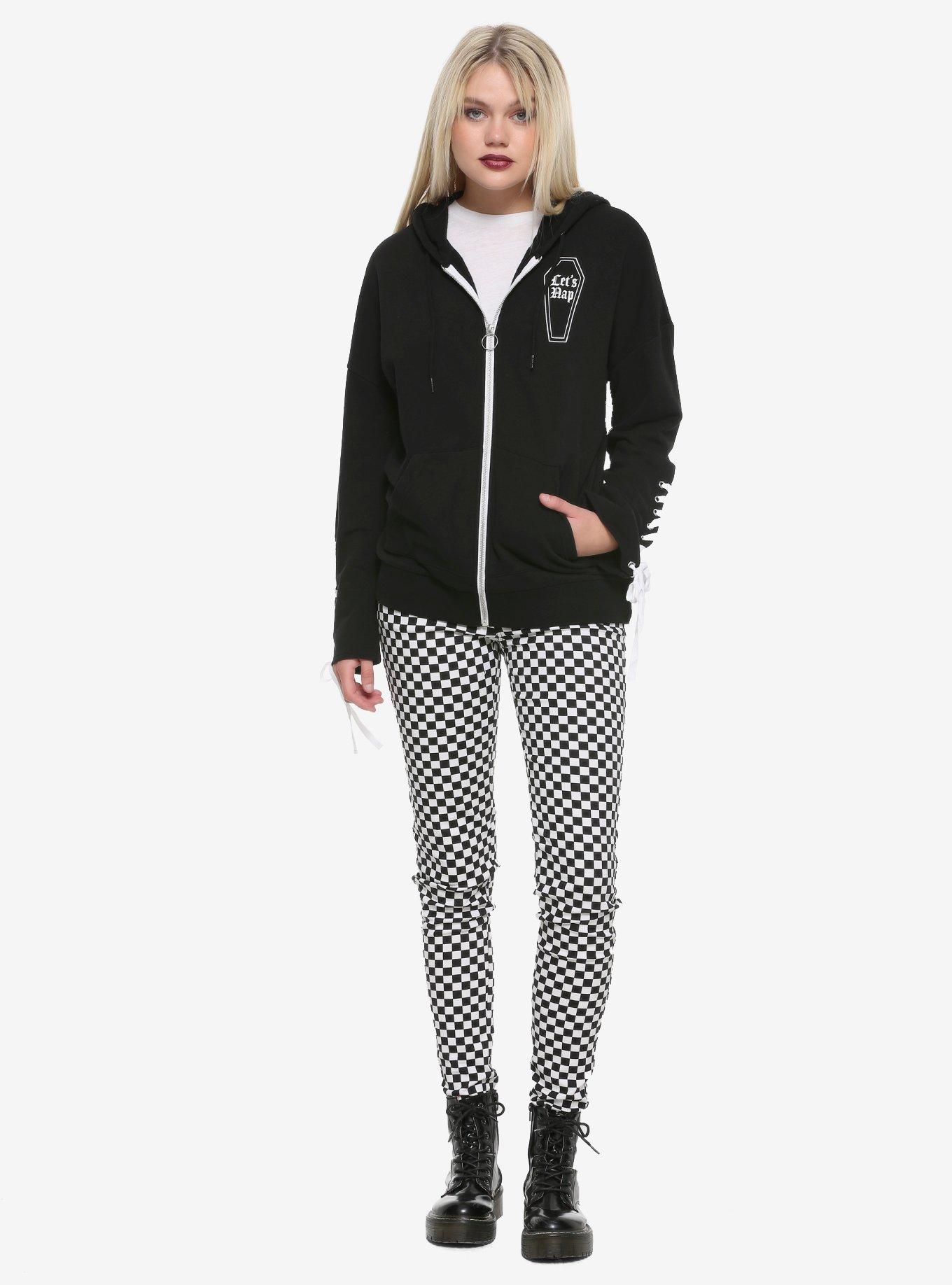 Let's Nap Coffin Girls Hoodie, WHITE, alternate