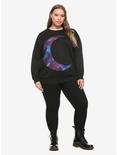 Galaxy Moon Girls Sweatshirt Plus Size, MULTI, alternate