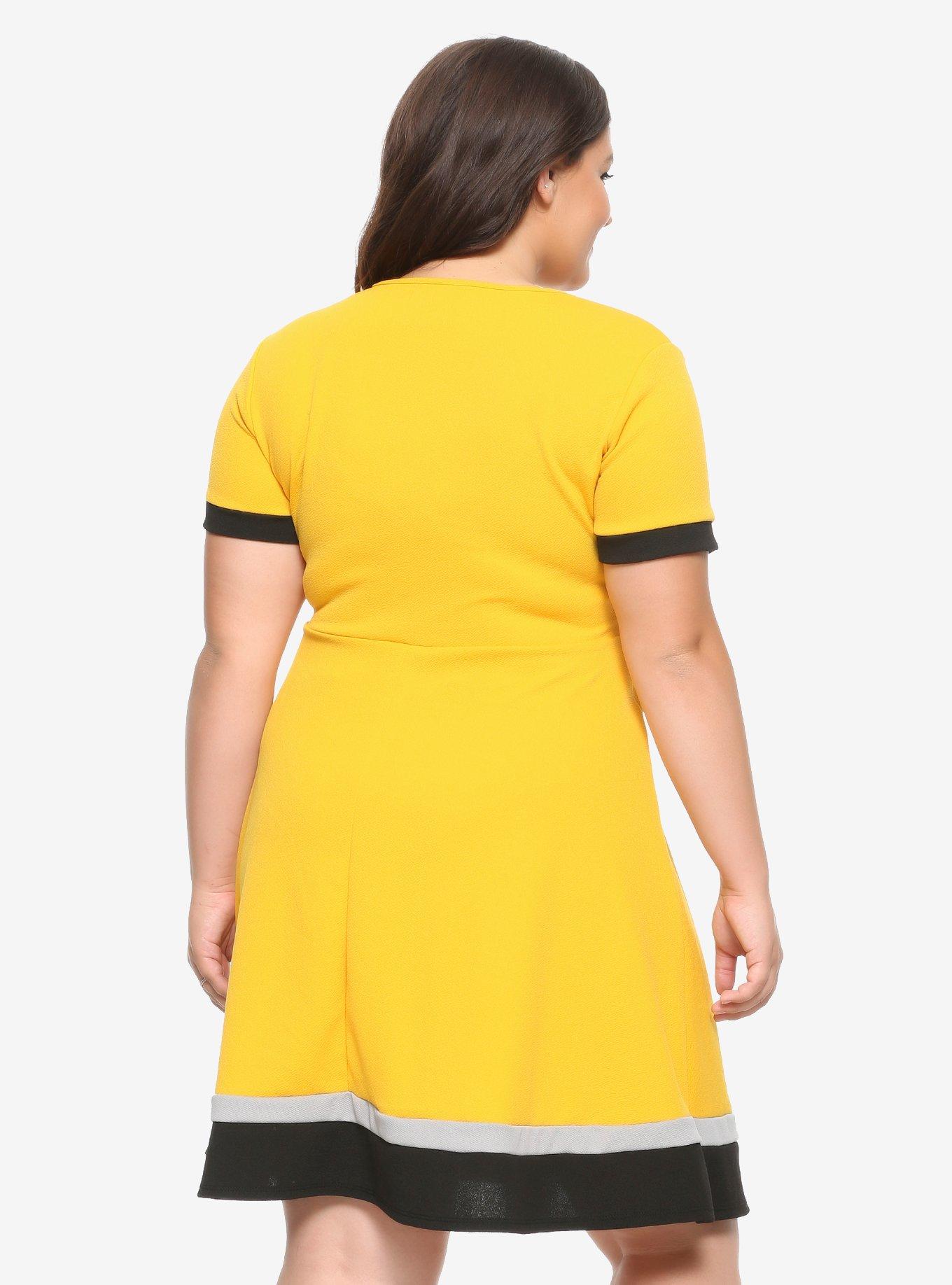 Harry Potter Hufflepuff Color-Block Dress Plus Size, , alternate