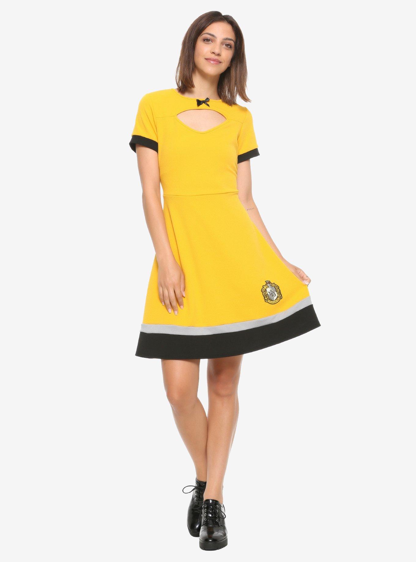 Harry Potter Hufflepuff Color-Block Dress, , alternate