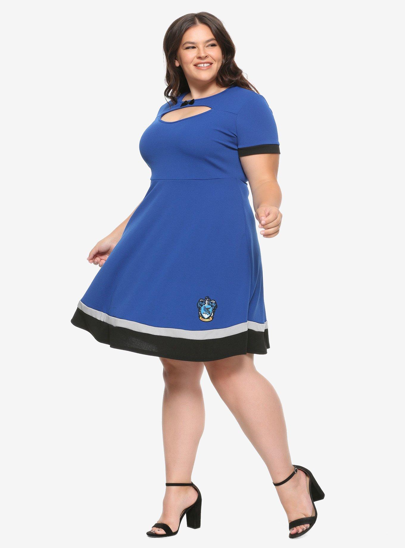 Harry Potter Ravenclaw Color-Block Dress Plus Size, , alternate