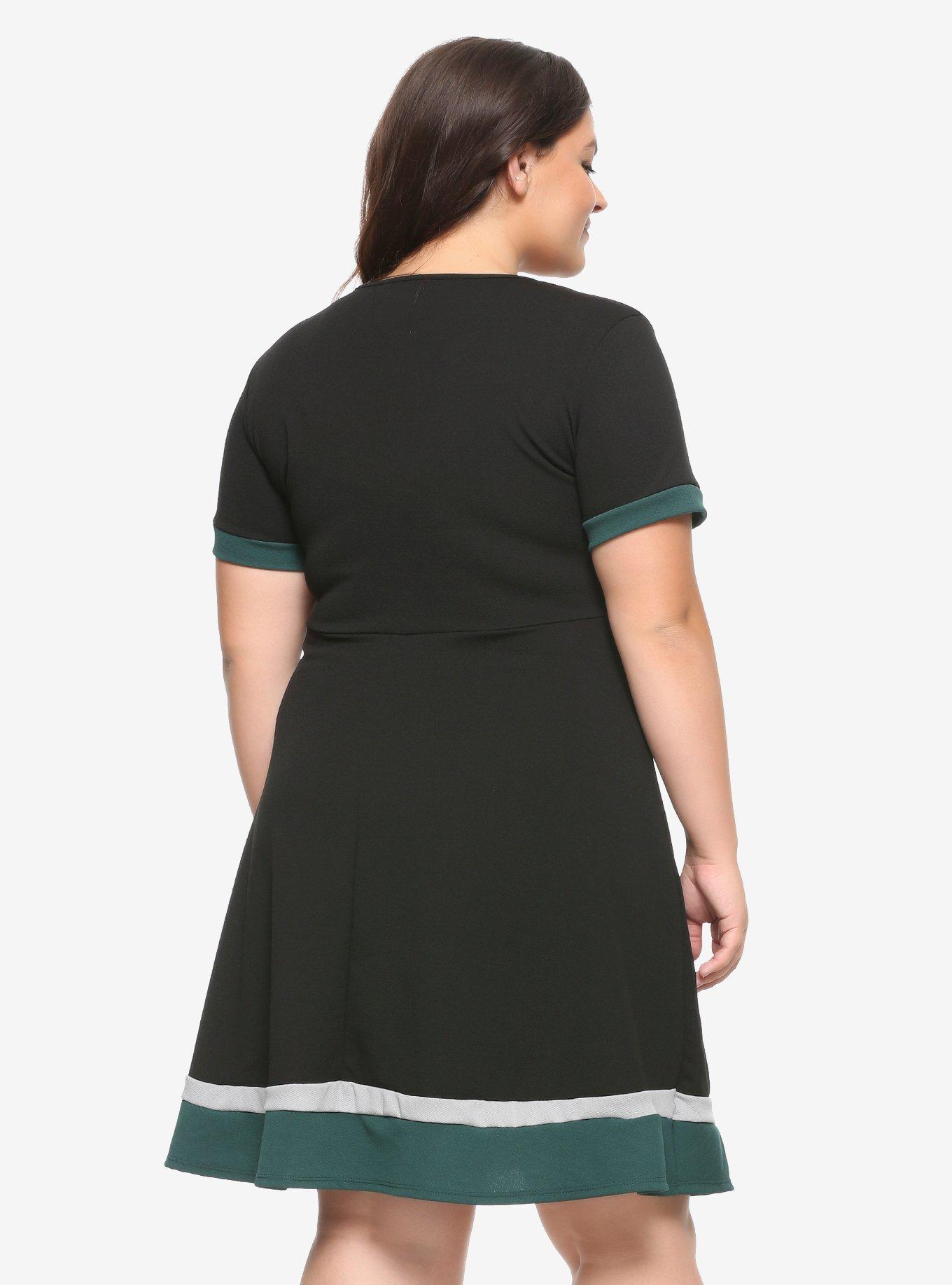 Harry Potter Slytherin Color-Block Dress Plus Size, , alternate
