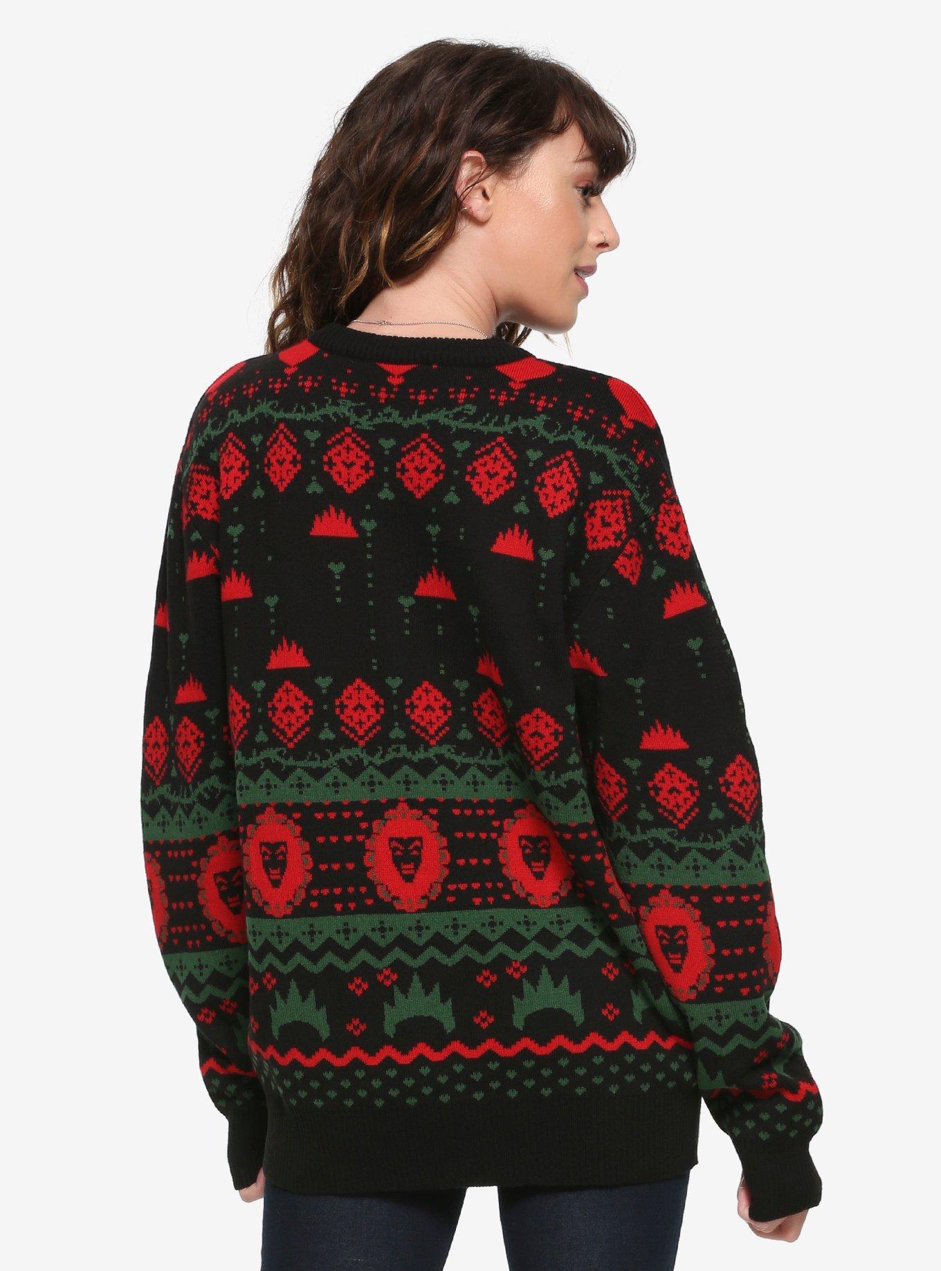 Disney Snow White and the Seven Dwarfs Poisoned Apple Ugly Holiday Sweater - BoxLunch Exclusive, , alternate