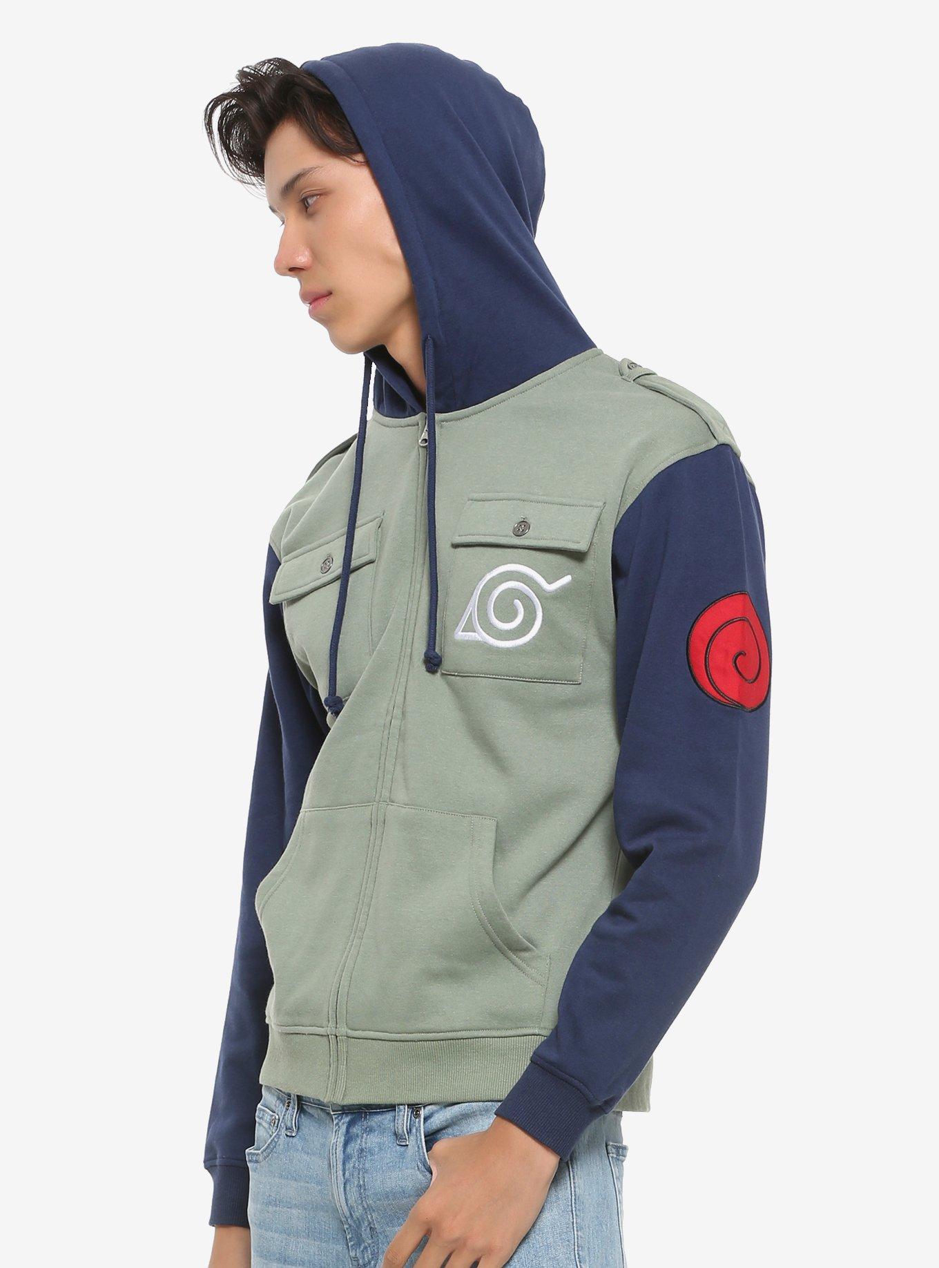 Naruto Shippuden Kakashi Hatake Hoodie, NAVY, alternate