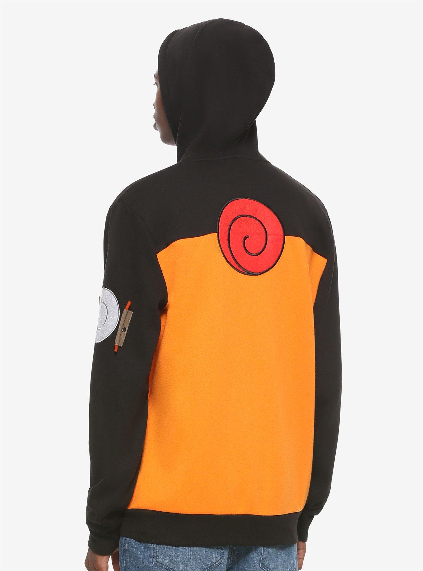 Naruto Shippuden Naruto Costume Hoodie, BLACK, alternate