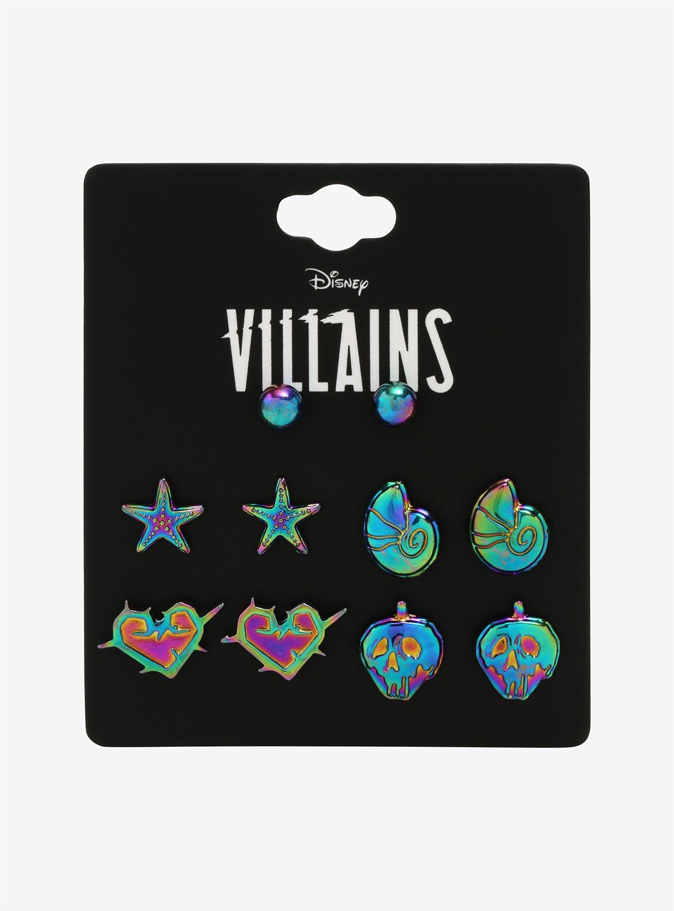Disney Villains Anodized Icons Earring Set, , alternate