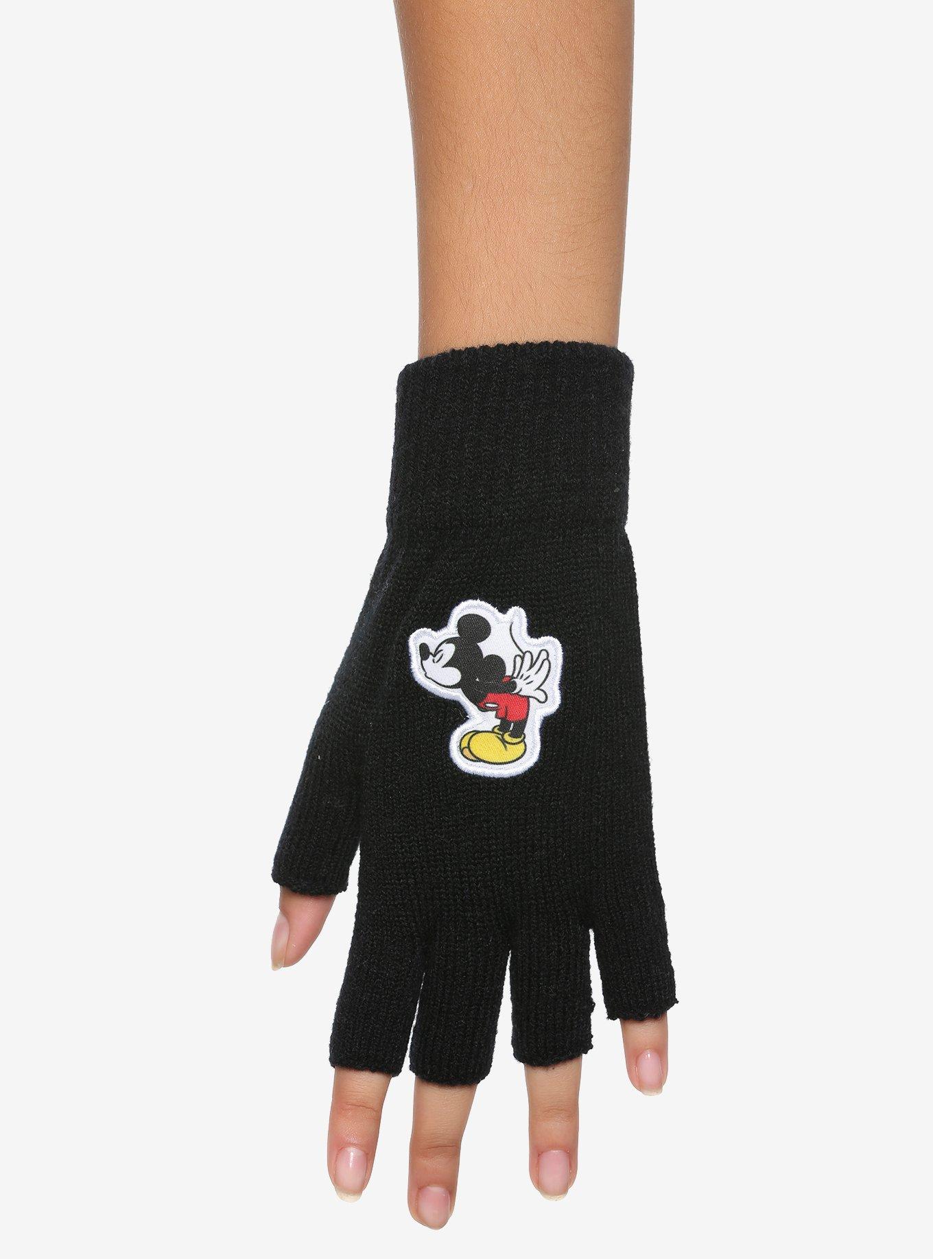 Disney Mickey Mouse & Minnie Mouse Kissing Fingerless Gloves, , alternate