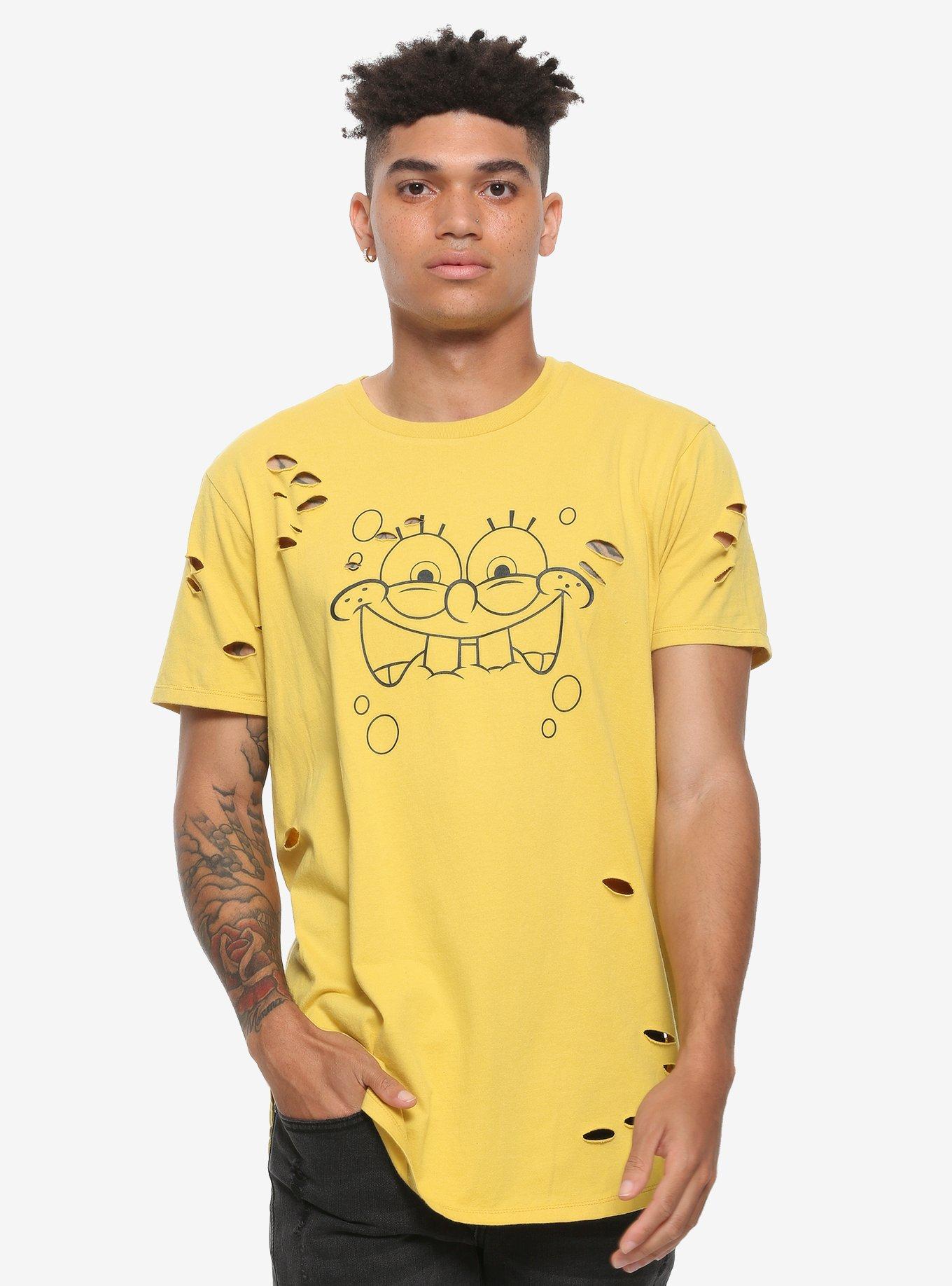 SpongeBob SquarePants Face Destructed T-Shirt, , alternate