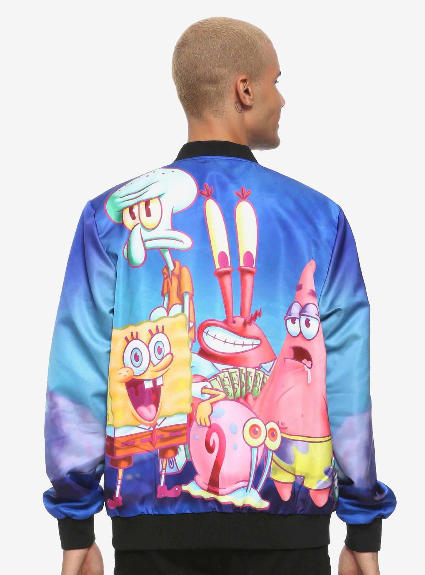 SpongeBob SquarePants Characters Sublimation Bomber Jacket, , alternate