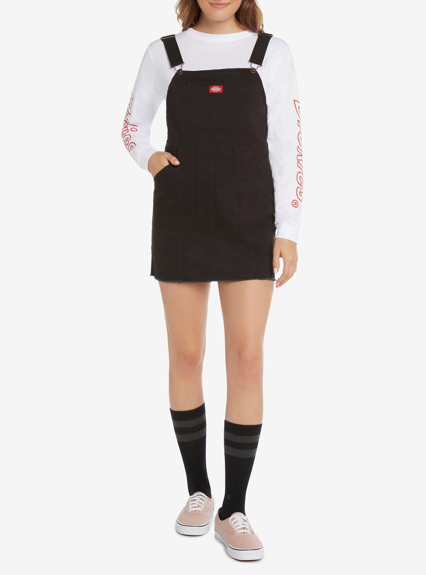 Dickies Black Denim Skirtall, , alternate