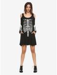 Skeleton Cold Shoulder Dress, , alternate
