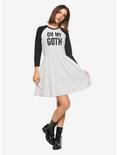 Oh My Goth Raglan Skater Dress, HEATHER GREY, alternate