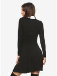Black Keyhole Long-Sleeve Dress, , alternate