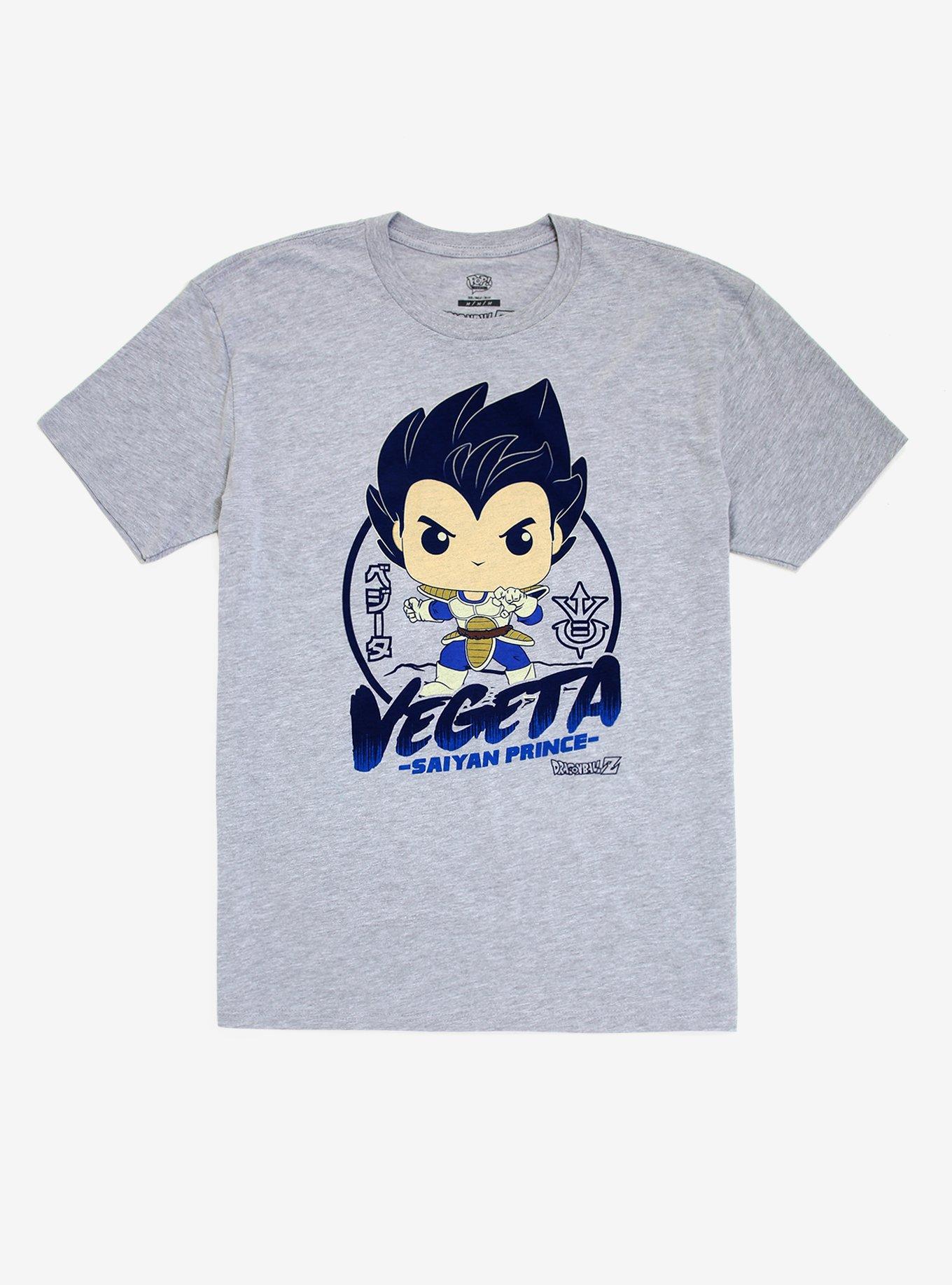 Funko Pop! Tees Dragon Ball Z Vegeta Saiyan Prince T-Shirt & Vinyl Figure (Metallic) Box Set - BoxLunch Exclusive, MULTI, alternate