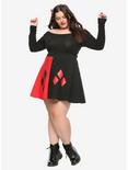 DC Comics Harley Quinn Skater Skirt Plus Size, RED, alternate