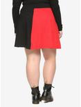 DC Comics Harley Quinn Skater Skirt Plus Size, RED, alternate