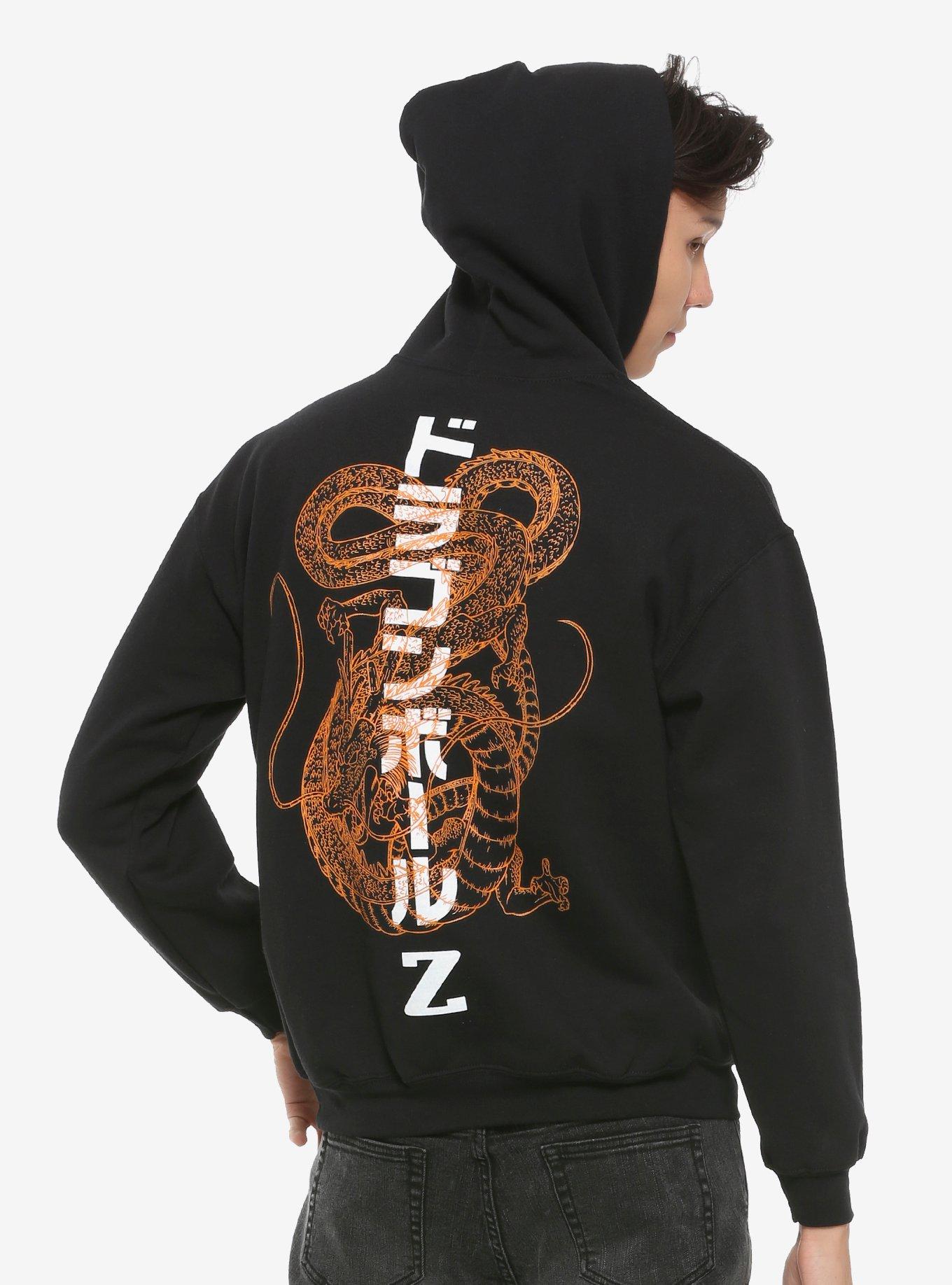 Dragon Ball Z Orange & White Symbols Hoodie, ORANGE, alternate