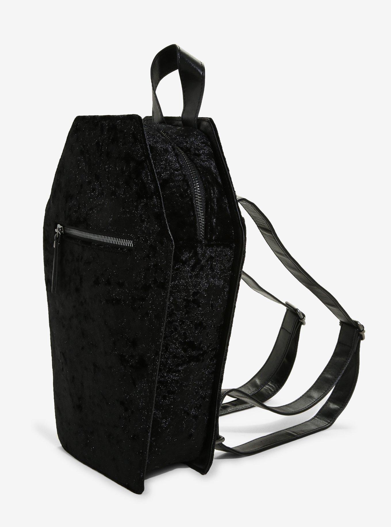 Crushed Velvet Coffin Mini Backpack, , alternate
