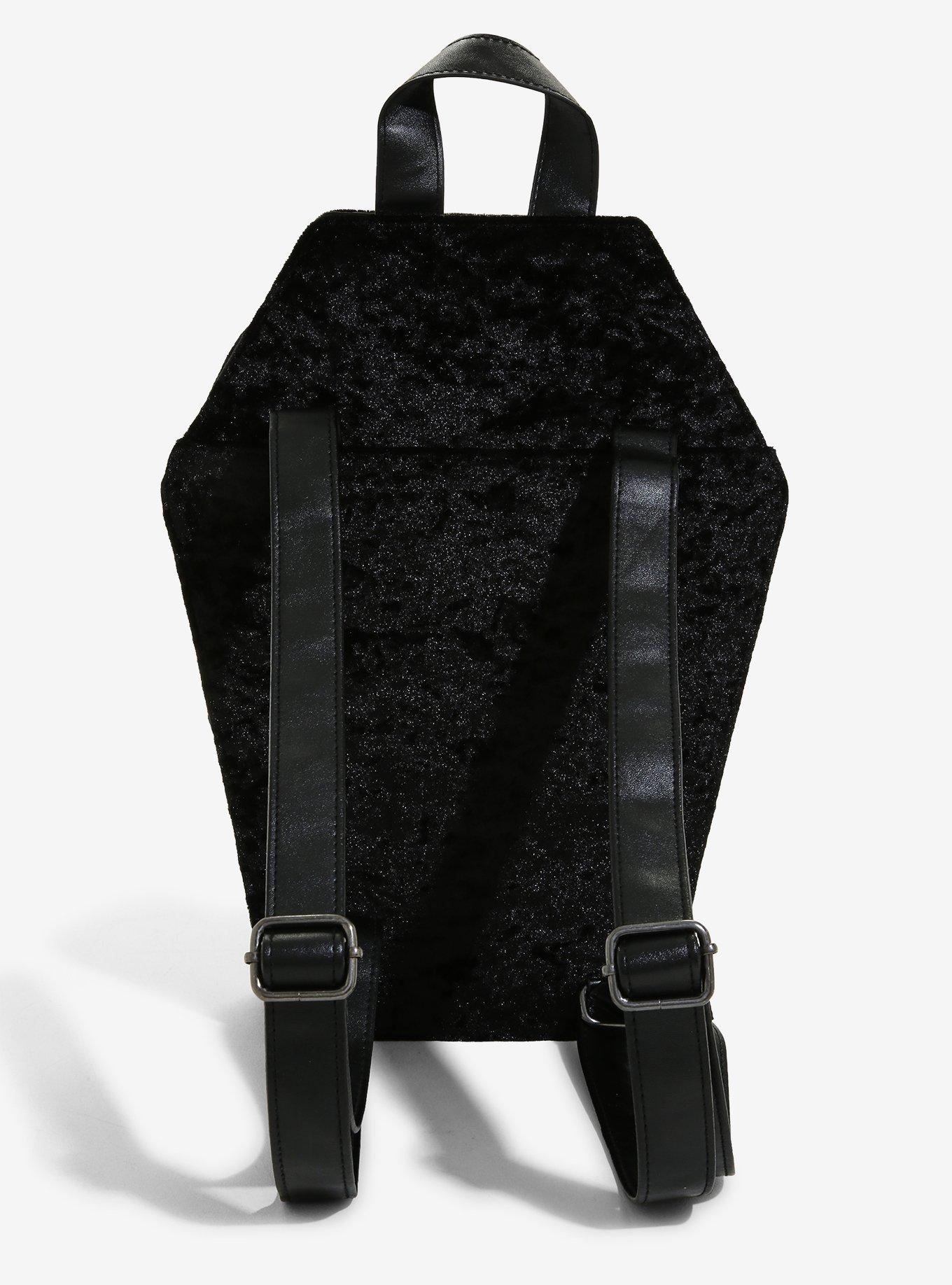 Crushed Velvet Coffin Mini Backpack, , alternate