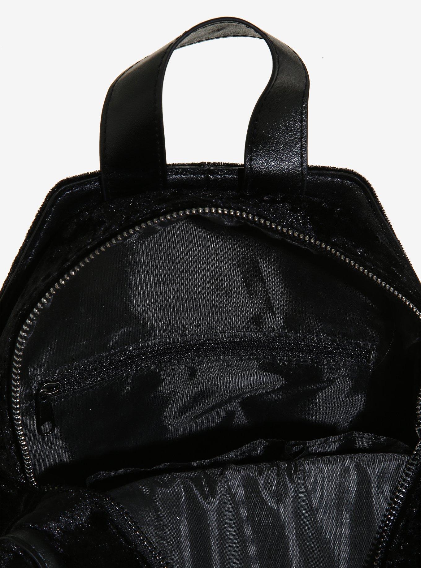 Crushed Velvet Coffin Mini Backpack, , alternate