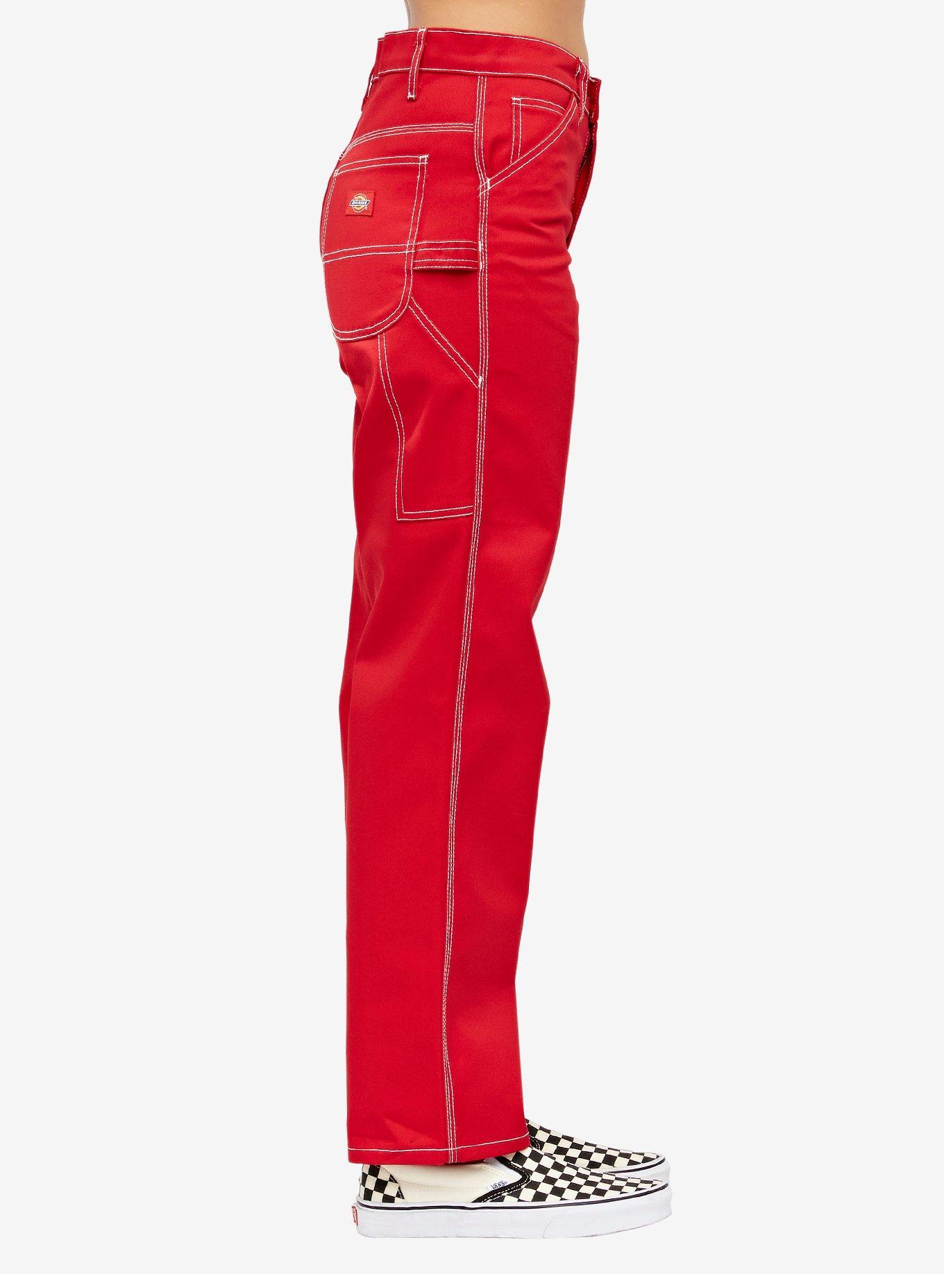 Dickies Red Contrast Carpenter Pant, , alternate