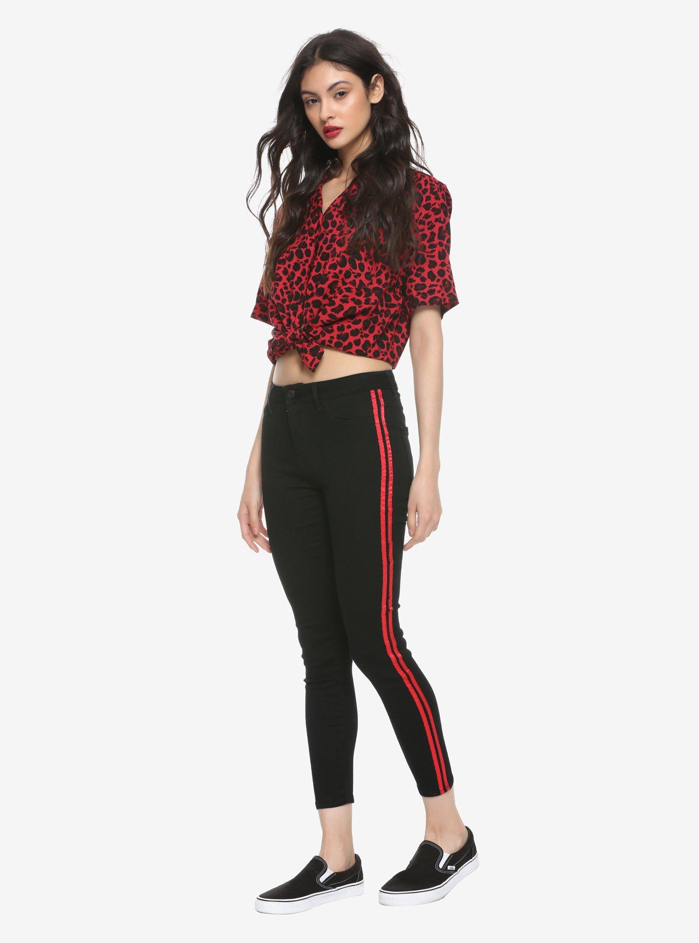 Red Tape Cropped Black Skinny Jeans, BLACK, alternate