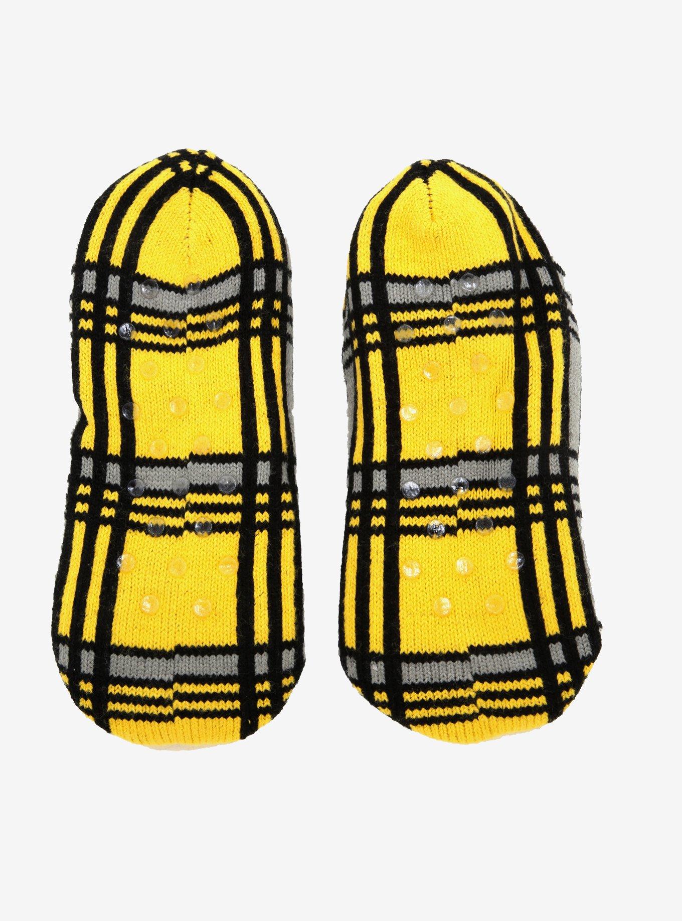 Harry Potter Hufflepuff Plaid Cozy Slippers, , alternate