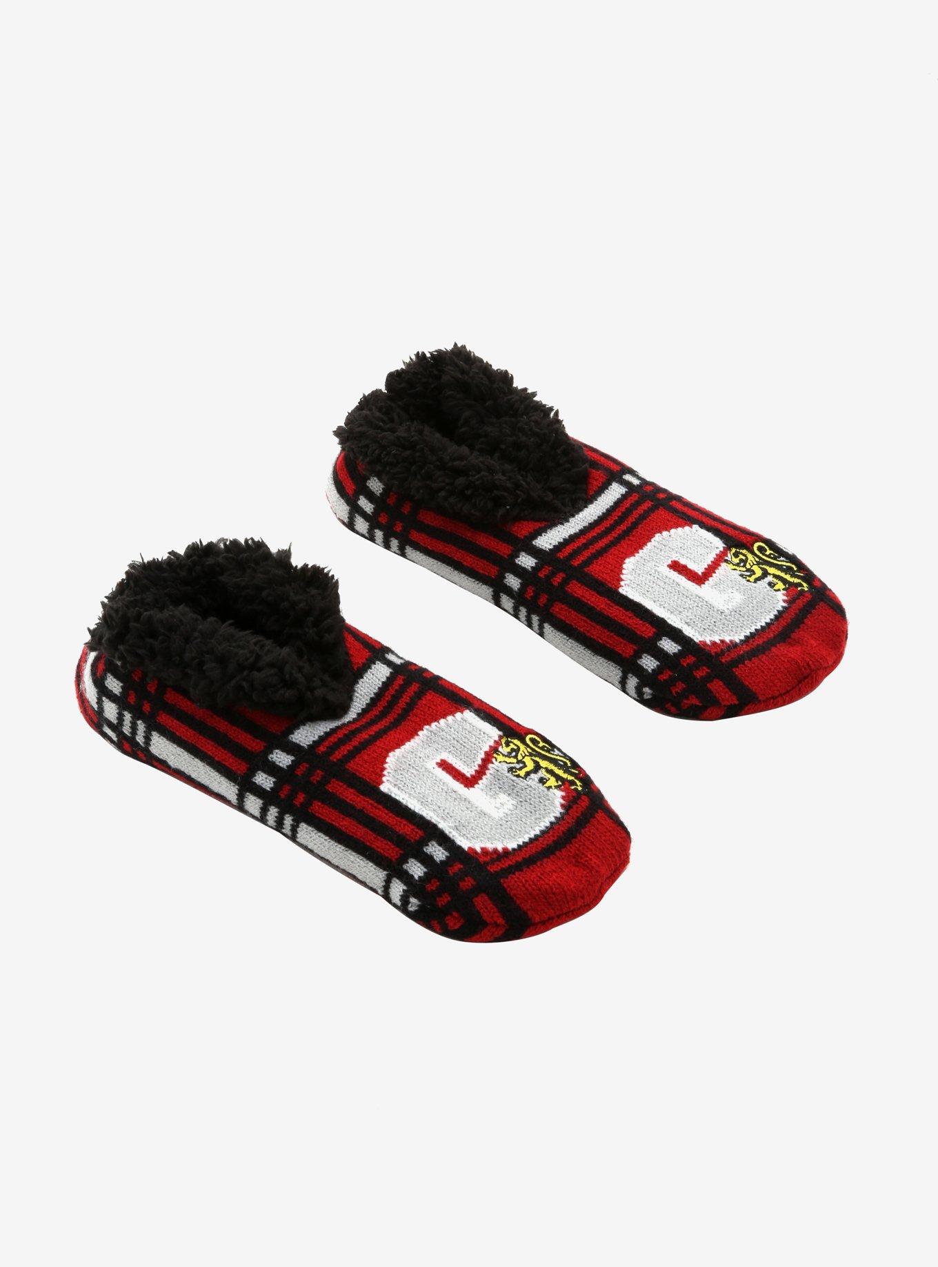 Harry Potter Gryffindor Plaid Cozy Slippers, , alternate