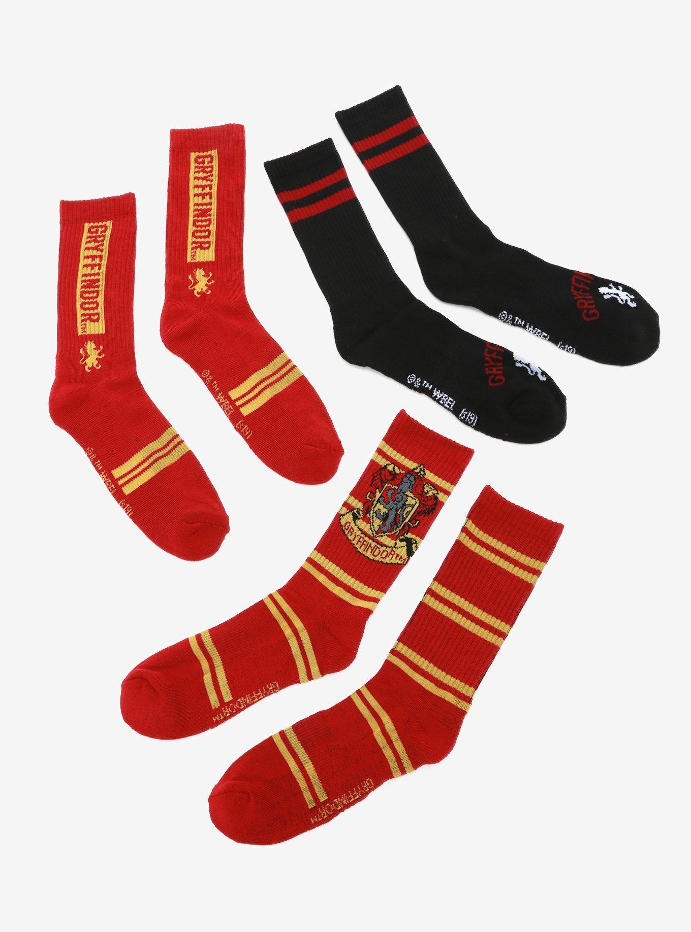 Harry Potter Gryffindor Crew Sock Set - BoxLunch Exclusive, , alternate