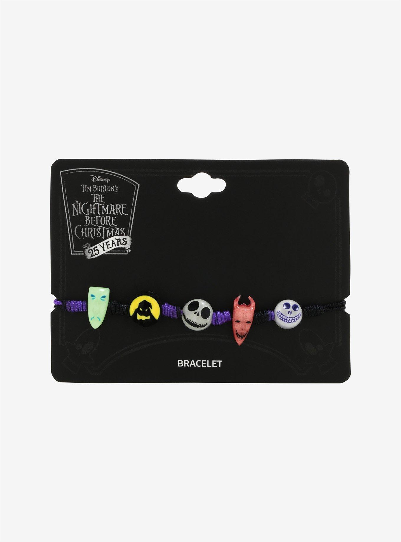 The Nightmare Before Christmas Characters Glow-In-The-Dark Cord Bracelet, , alternate