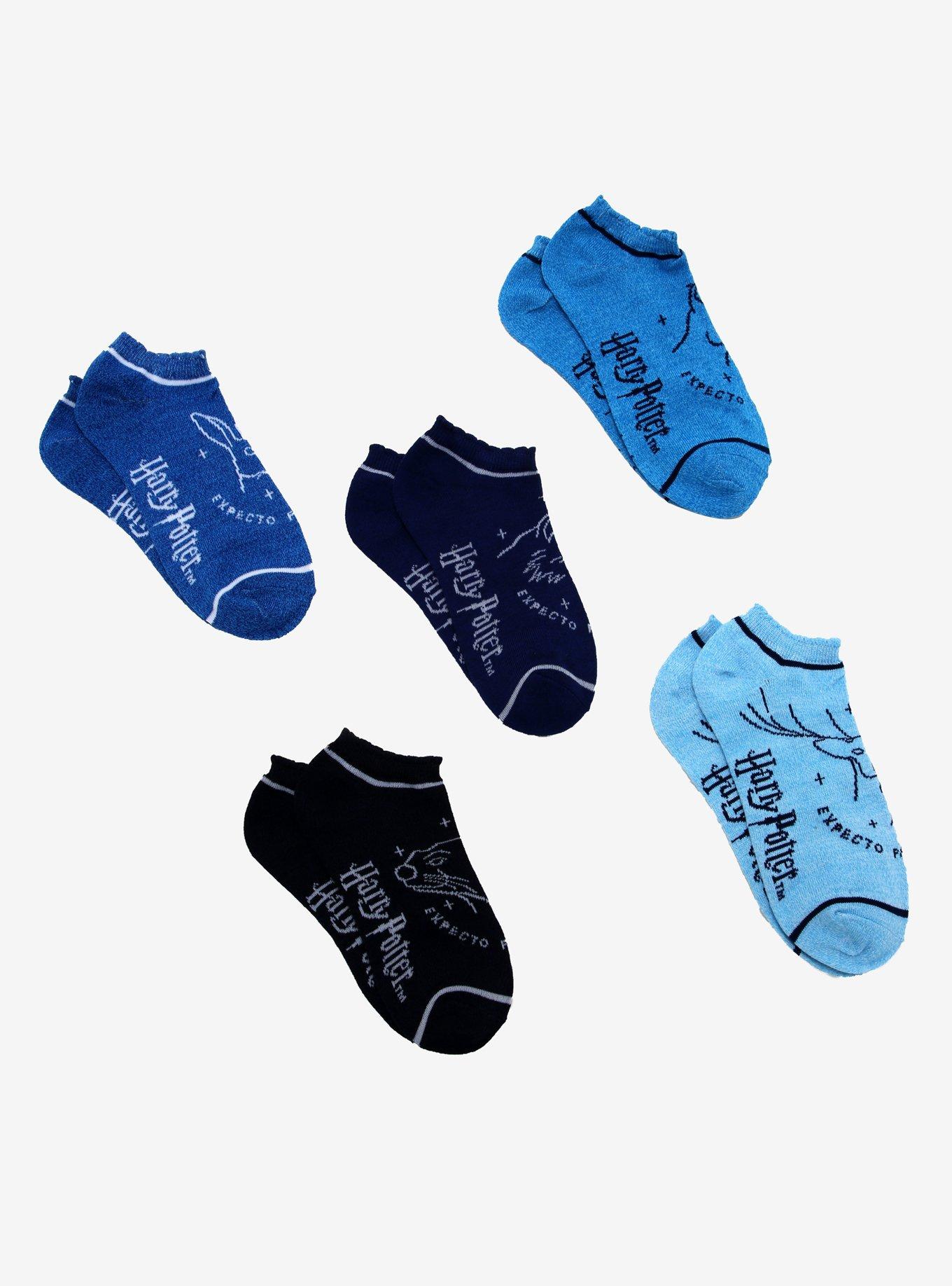 Harry Potter Animal Patronus No-Show Socks 5 Pair, , alternate