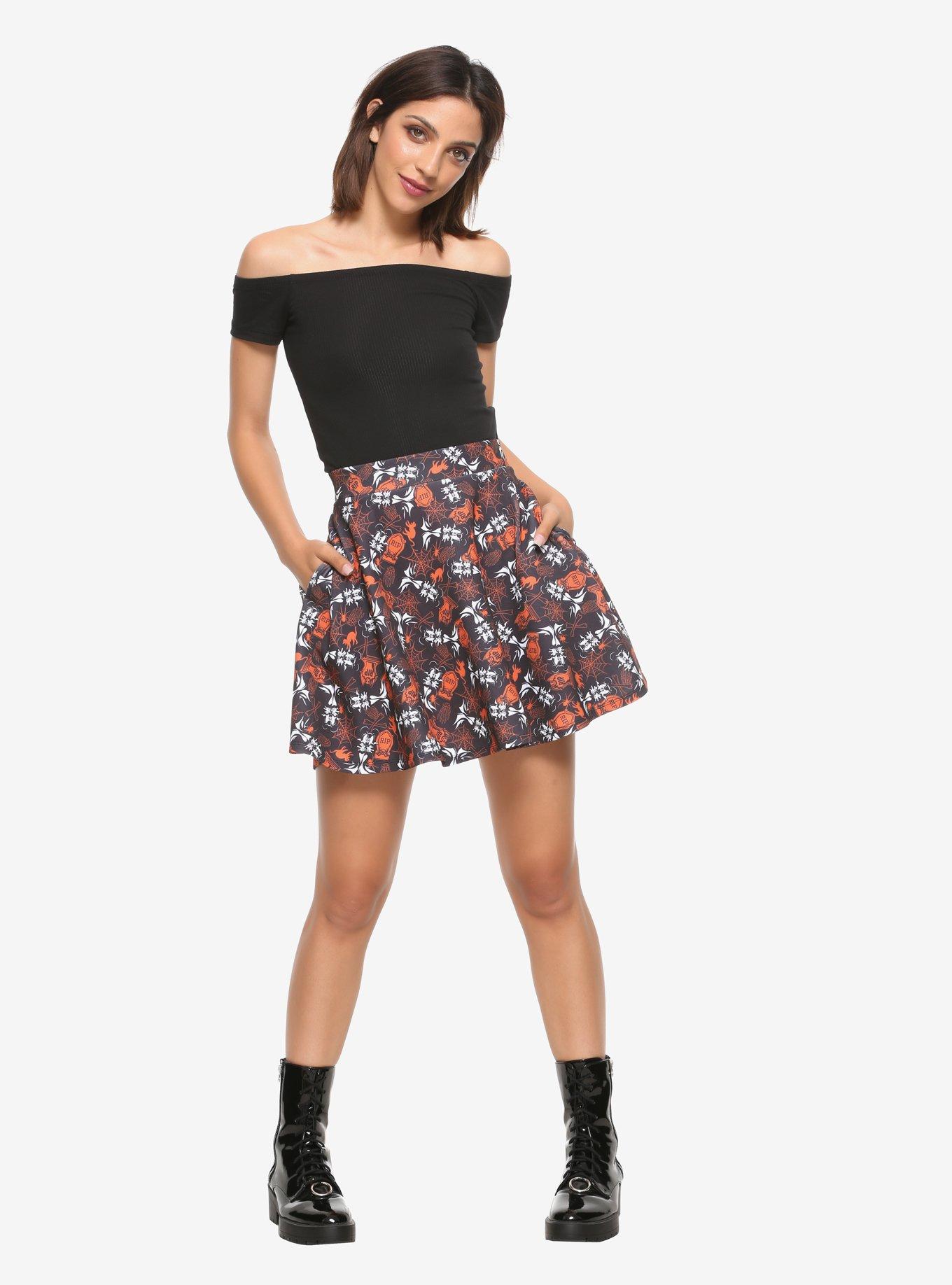 Disney Mickey Mouse Halloween Skater Skirt, MULTI, alternate