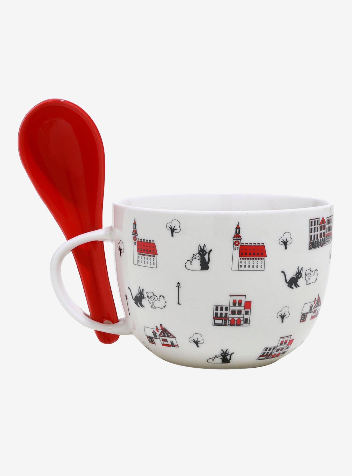 Studio Ghibli Kiki's Delivery Service Jiji & Lily Soup Mug & Spoon, , alternate